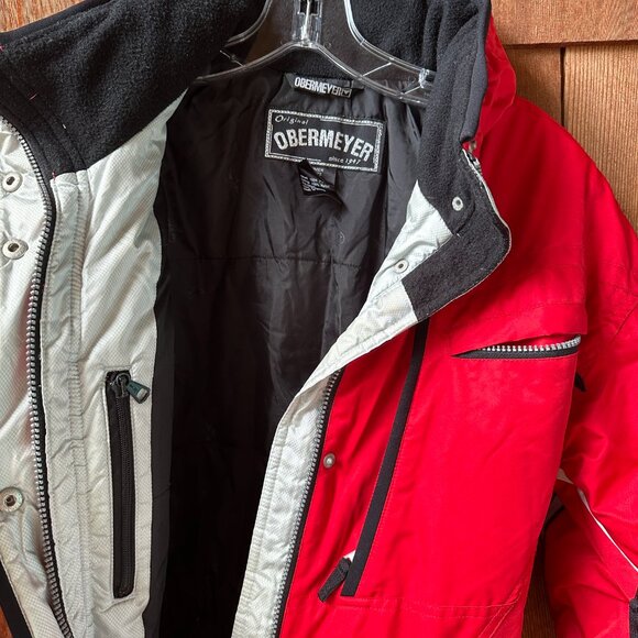 EUC Obermeyer Red/Black One Piece Velocity Shell Suit in Women's 12 Petite - Picture 4 of 15